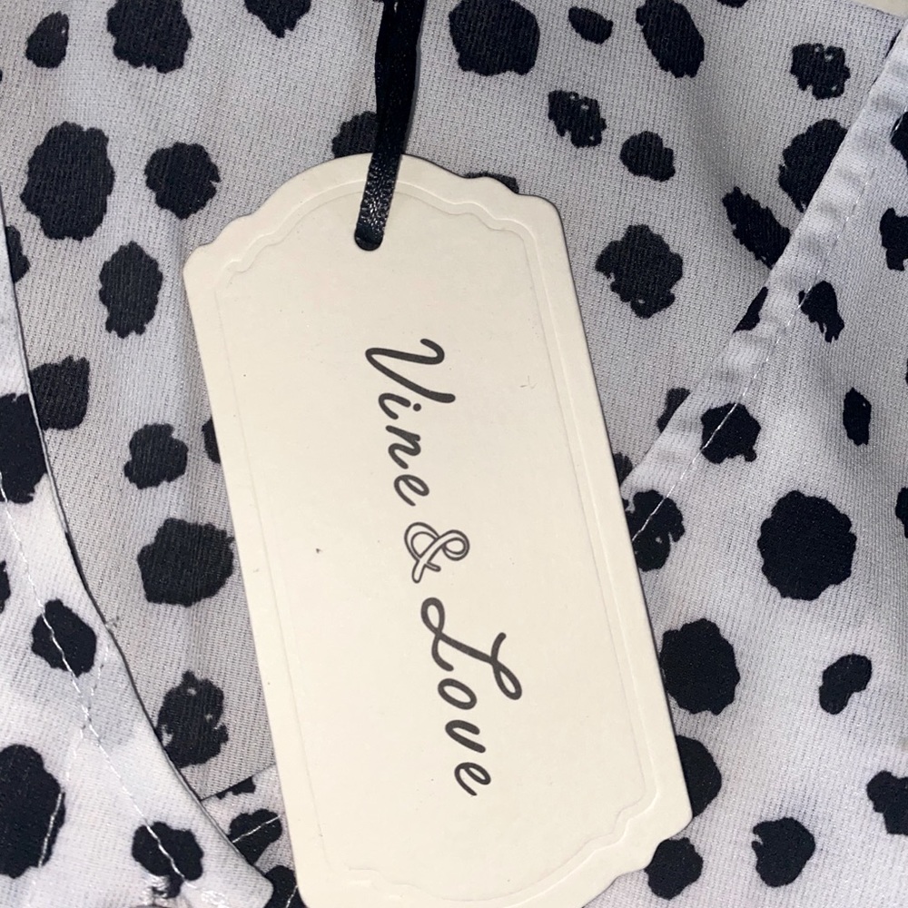 Vine & Love Polka Dot White Dress